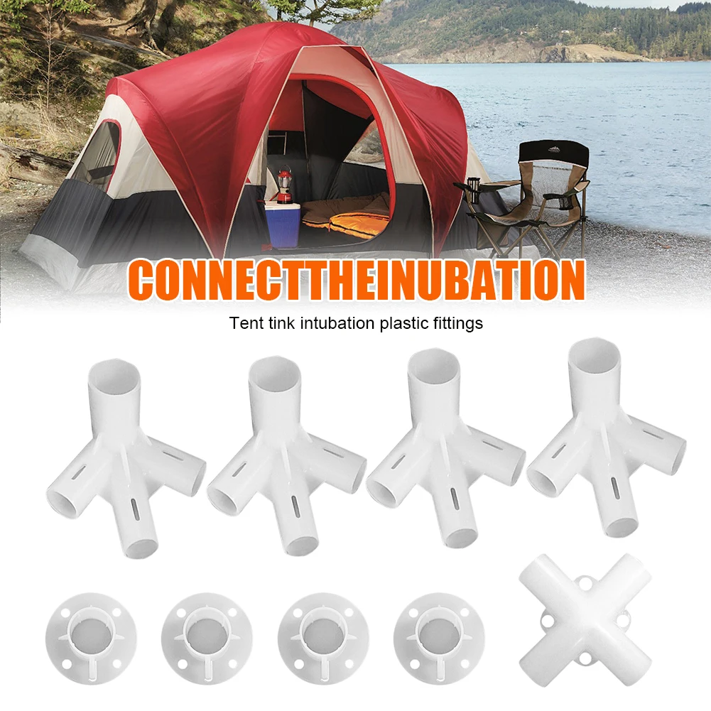 9PCS 40x40mm Tent Connector Parts Tent Replacement Spare Parts Plastic Tent Feet Corner Tent Accessories for Outdoor Camping