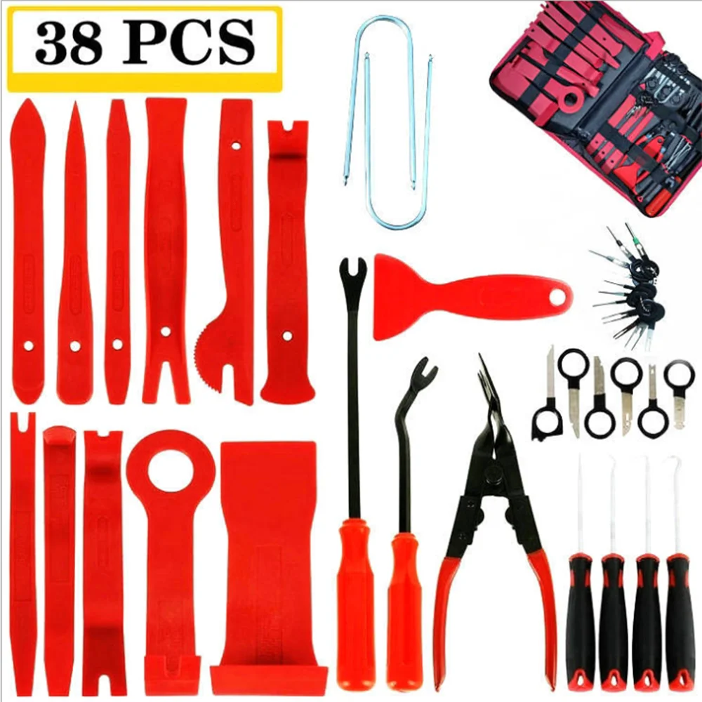 

11/19/38pcs Hand Tools Removal Tool Kit Car Panel Disassembly Tool Set Car Door Panel Removal Tool Audio Disassembly Tool Kit