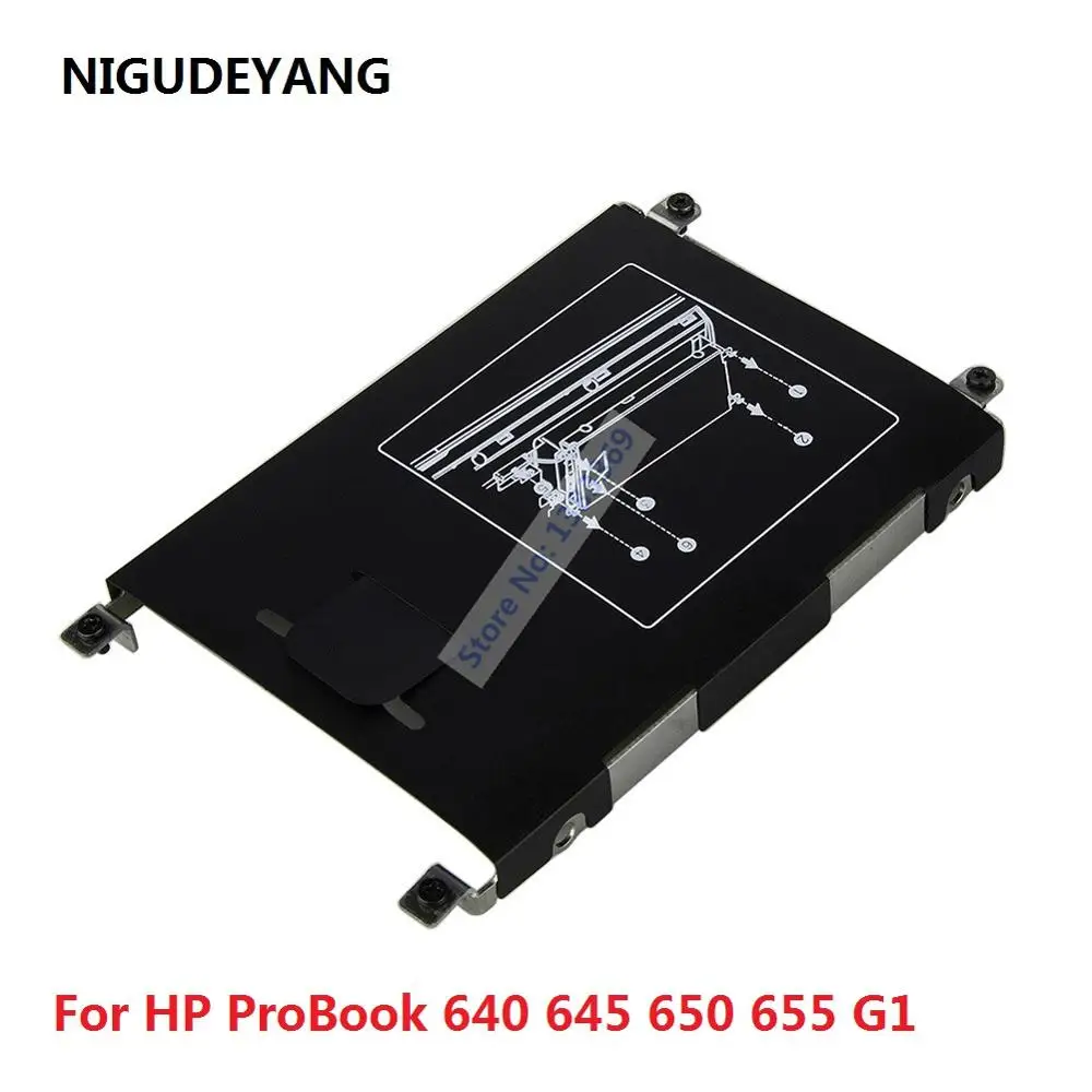 NIGUDEYANG New for HP ProBook 640 645 650 655 G1 SATA HDD SSD 2.5 Hard Drive Bracket Caddy Frame