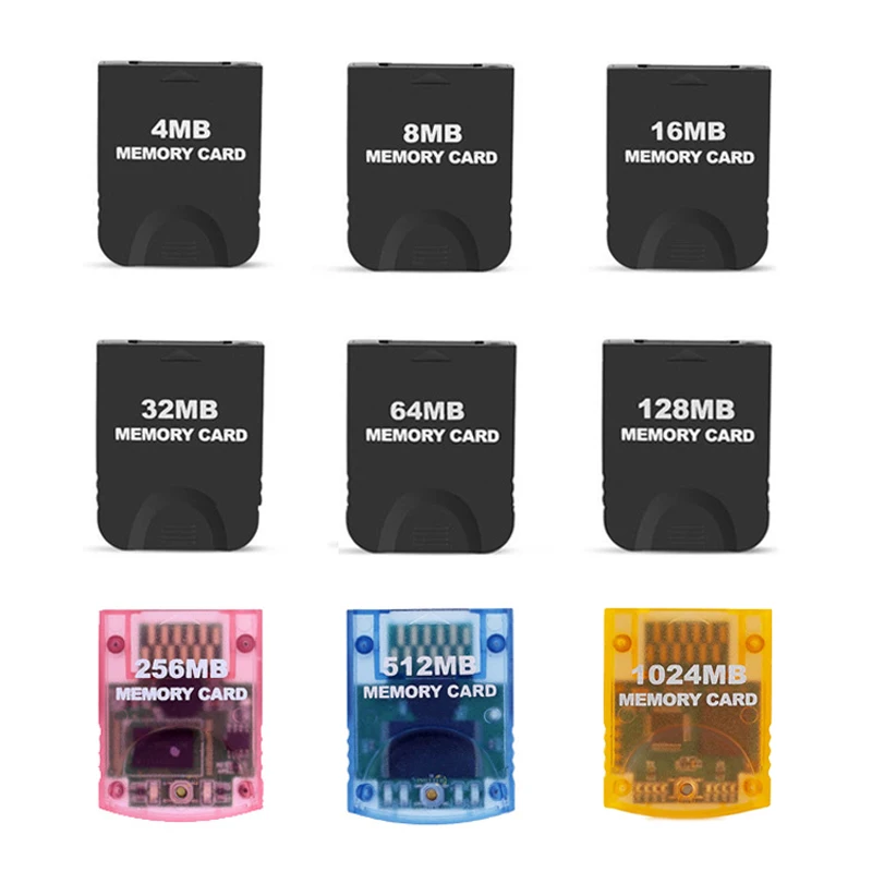 1024mb 512mb 256mb 128mb 64mb 32mb 8mb 4mb cartão de memória para o jogo gamecube wii cubo ngc