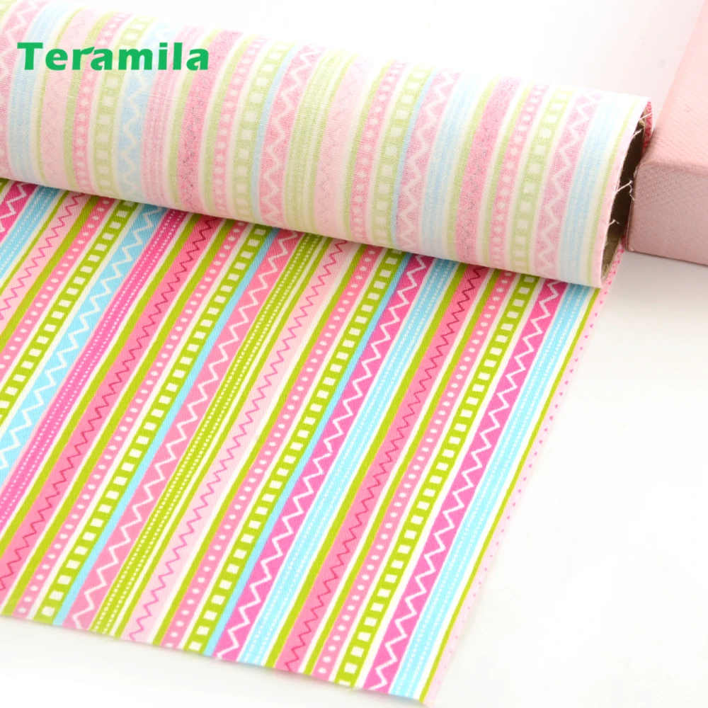 Teramila adorabile tessuto a righe, tessuti economici al metro offerta, tessuti di stoffa Patchwork per Scrapbooking, trapunte, decorazioni per la