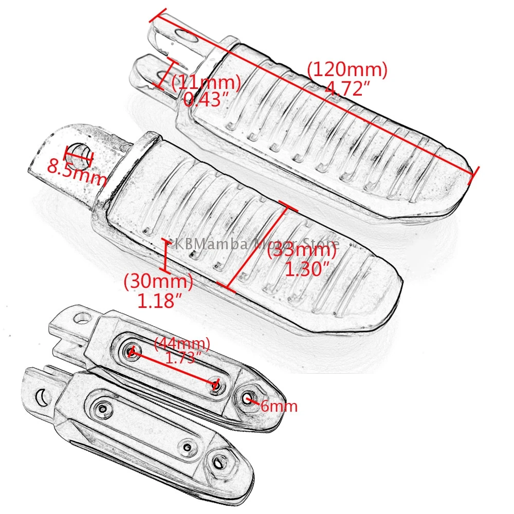 Motorbike Passenger Foot Peg Rear Pedal Front Footrest Footpeg For Suzuki GSX650F GSX 650F 2008-2012 GSX 1400 i B-King