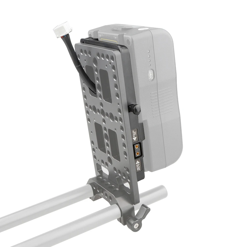 HDRIG V-Lock БЫСТРОРАЗЪЕМНАЯ Монтажная пластина/сплиттер источника питания для цифровой зеркальной камеры 12 В-16,8 в вход и выход для монтажа аккумулятора