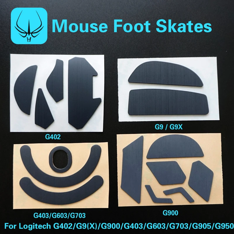 

Hotline Mouse Skates for Logitech G403 G603 G703 G402 wireless G502 G602 G9X G900 G903 Gaming Mouse 0.6MM replacement foot pad