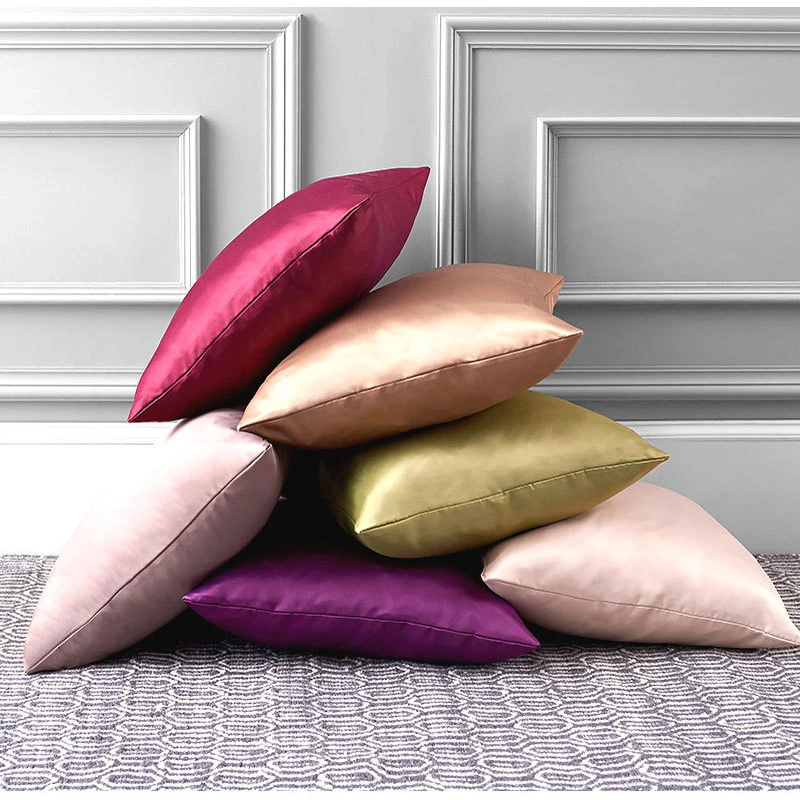 

Shiny Pillowcase Throw Pillow Case Decorative Cushion Cover for Sofa Bed Solid Pillow Covers 40x40 45x45 50x30 cm