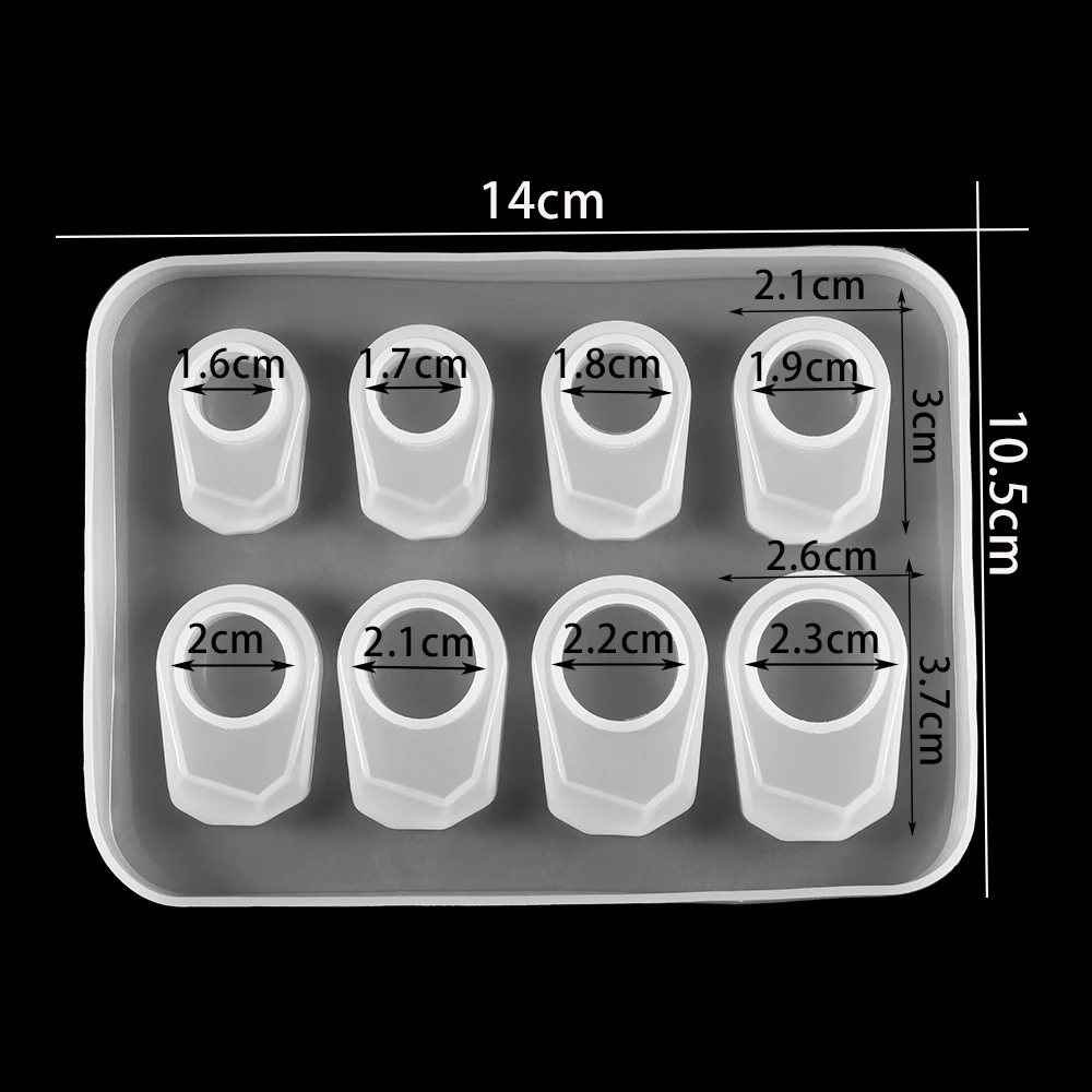1Pcs Ringe Harz Epoxy Formen Gemischte Größe Silikon Casting Formen Werkzeug Für DIY Schmuck, Die Entdeckungen Liefert Zubehör