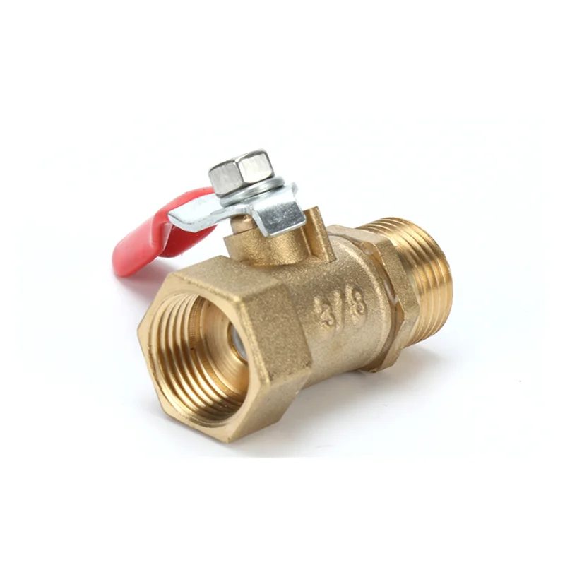 Brass small ball valve  Female/Male Thread Brass Valve Connector Joint Copper Pipe Fitting Coupler Adapter1/8\