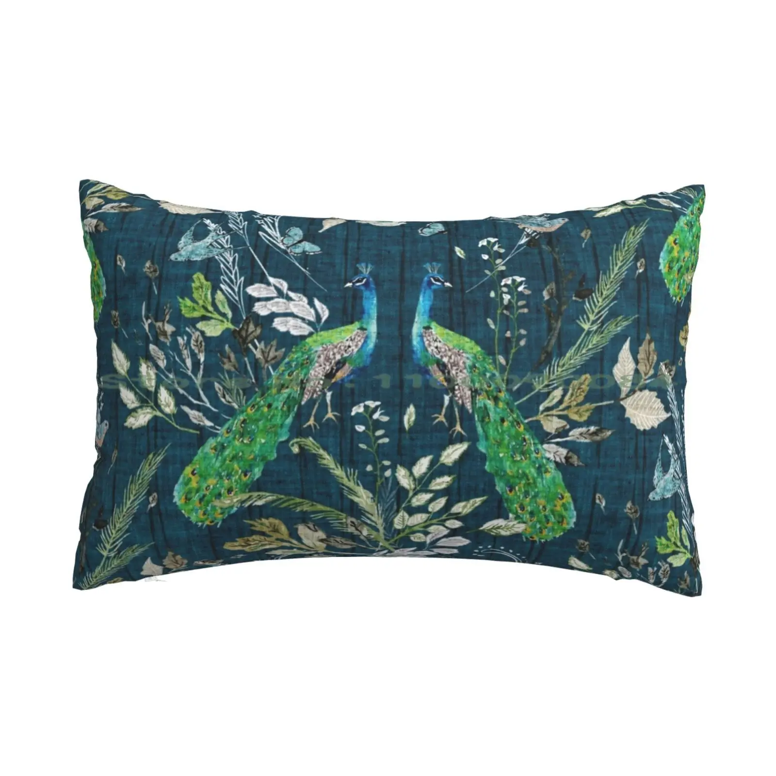 Peacock Chinoiserie ( Teal ) Pillow Case 20x30 50*75 Sofa Bedroom Hand Positionsdeluxe Sweetener Thankunext Justlikemagic Edit