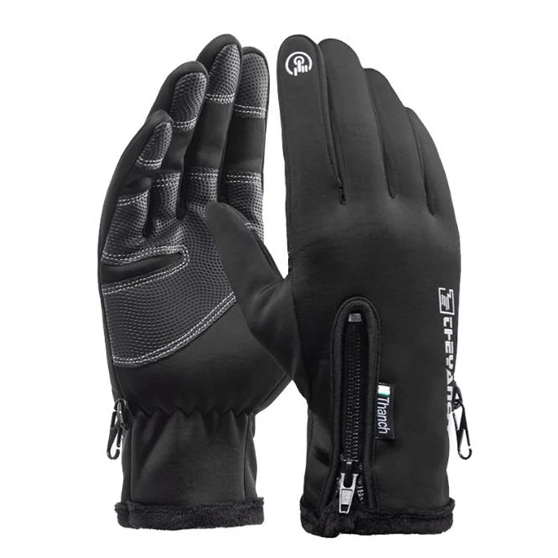 Motorcycle Gloves Moto Gloves Winter Thermal Fleece Lined Winter Water Resistant Touch Screen Non-slip Motorbike Riding Gloves