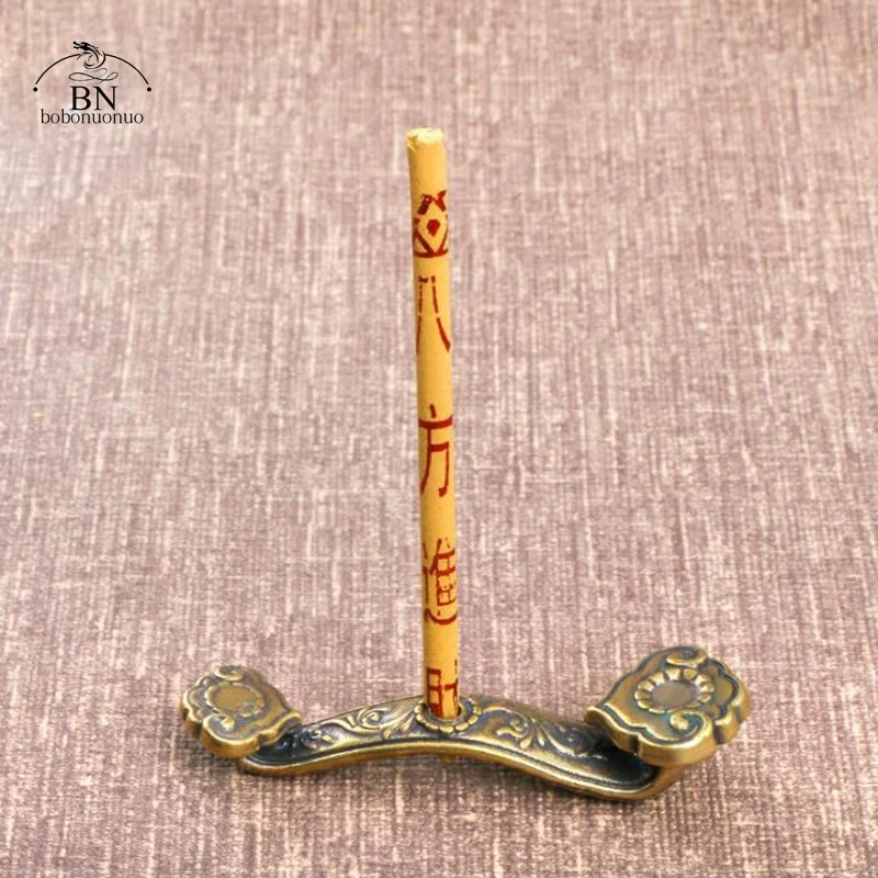 Chinese Classical RUYI Incense Holder Creative Brass Chain style Figurine Miniature Crafts Home Decoration Crafts Accessories