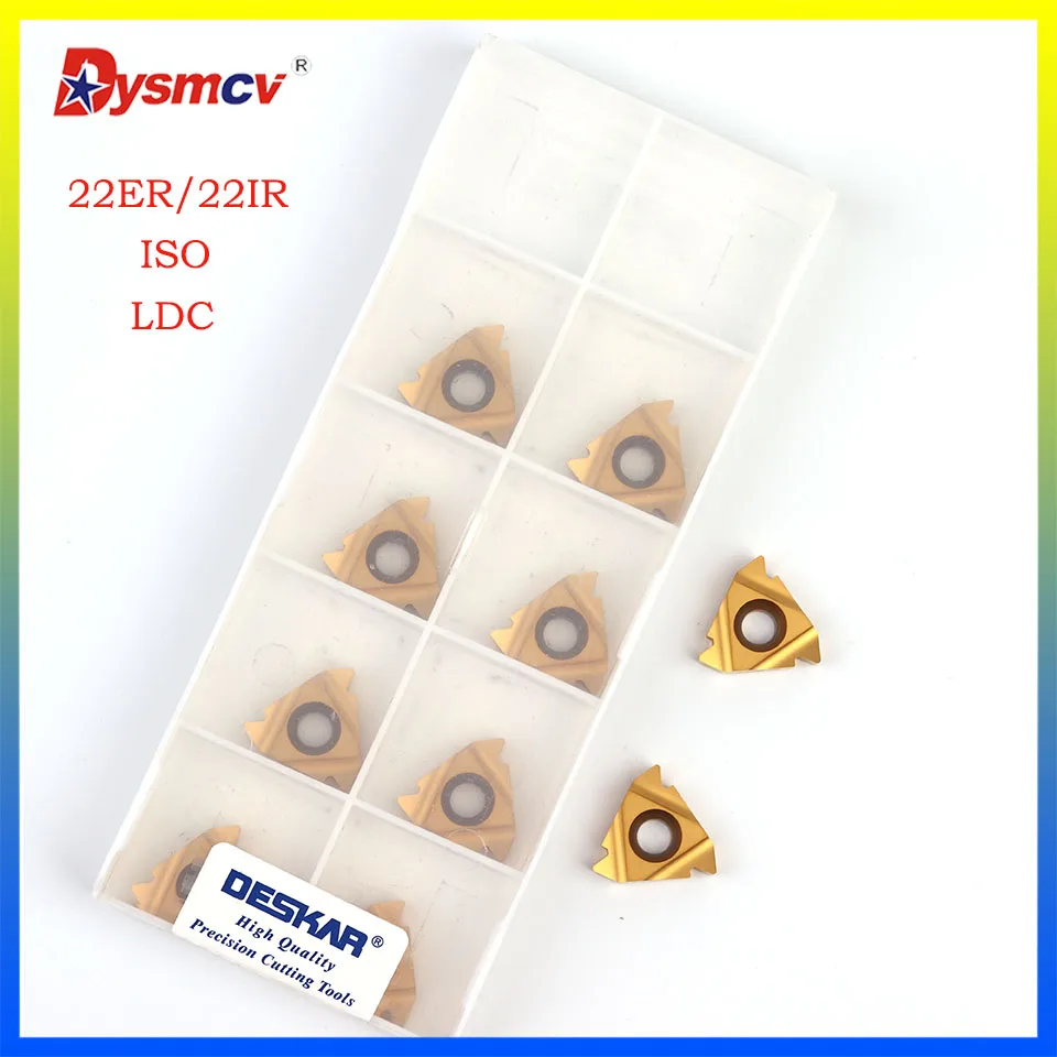 

DESKAR 22ER 22IR 3.5ISO 4.0ISO 4.5ISO 5.0ISO 5.5ISO 6.0ISO LDC Высококачественная Резьбовая карбидная вставка токарный станок с ЧПУ