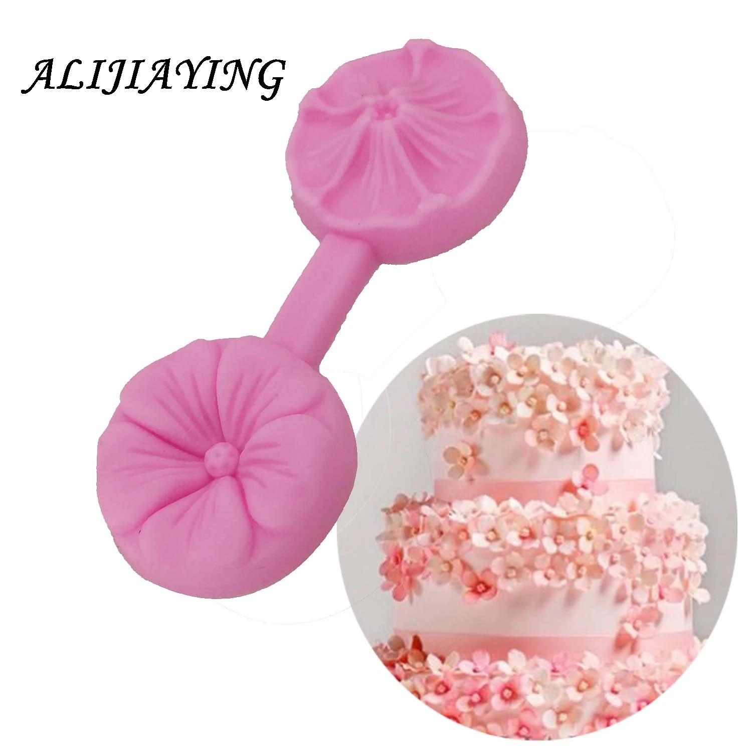 

Flower Silicone Mold Sugarcraft Embossed Fondant Cake Decorating Tools Clay Candy Jelly Chocolate Gumpaste Molds D0658