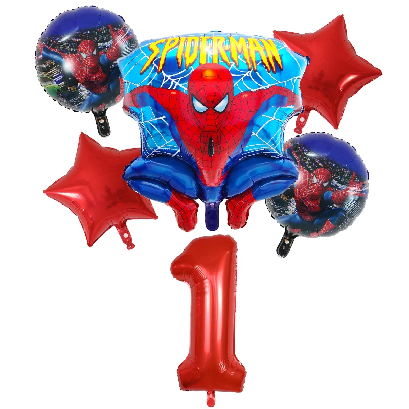 Spider Superhero man palloncini Foil Air Globos Avengers kids 1 2 3 4 5 anni decorazione per feste di compleanno Baby Shower giocattolo per bambini