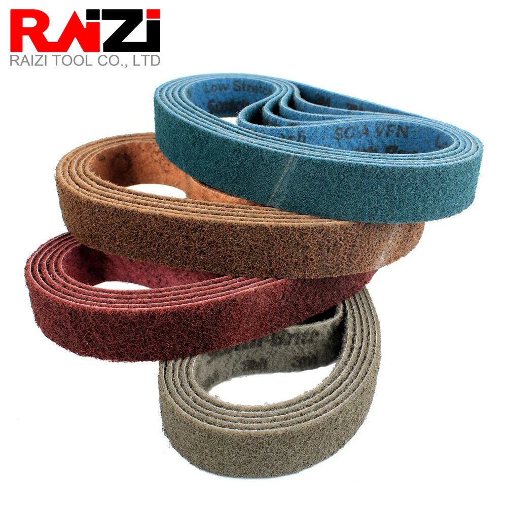 Raizi 1Pc Non-woven Nylon Sanding Belt for Stainless Steel Sander/Polisher P150-600 Grinding Bands