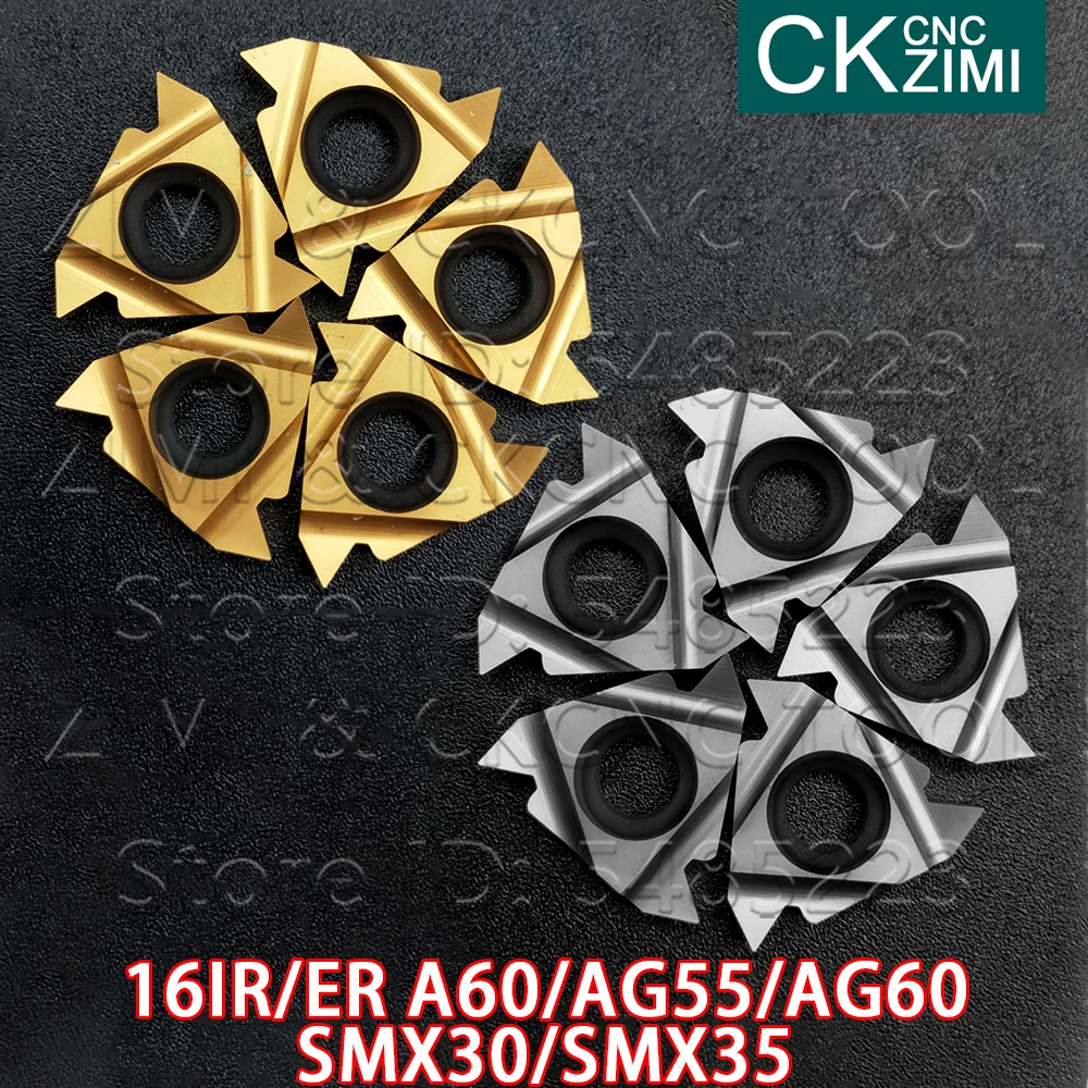 16IR 16ER A60 AG55 AG60 SMX30 SMX35 internal external thread turning Inserts CNC tools carbide inserts threaded turning inserts