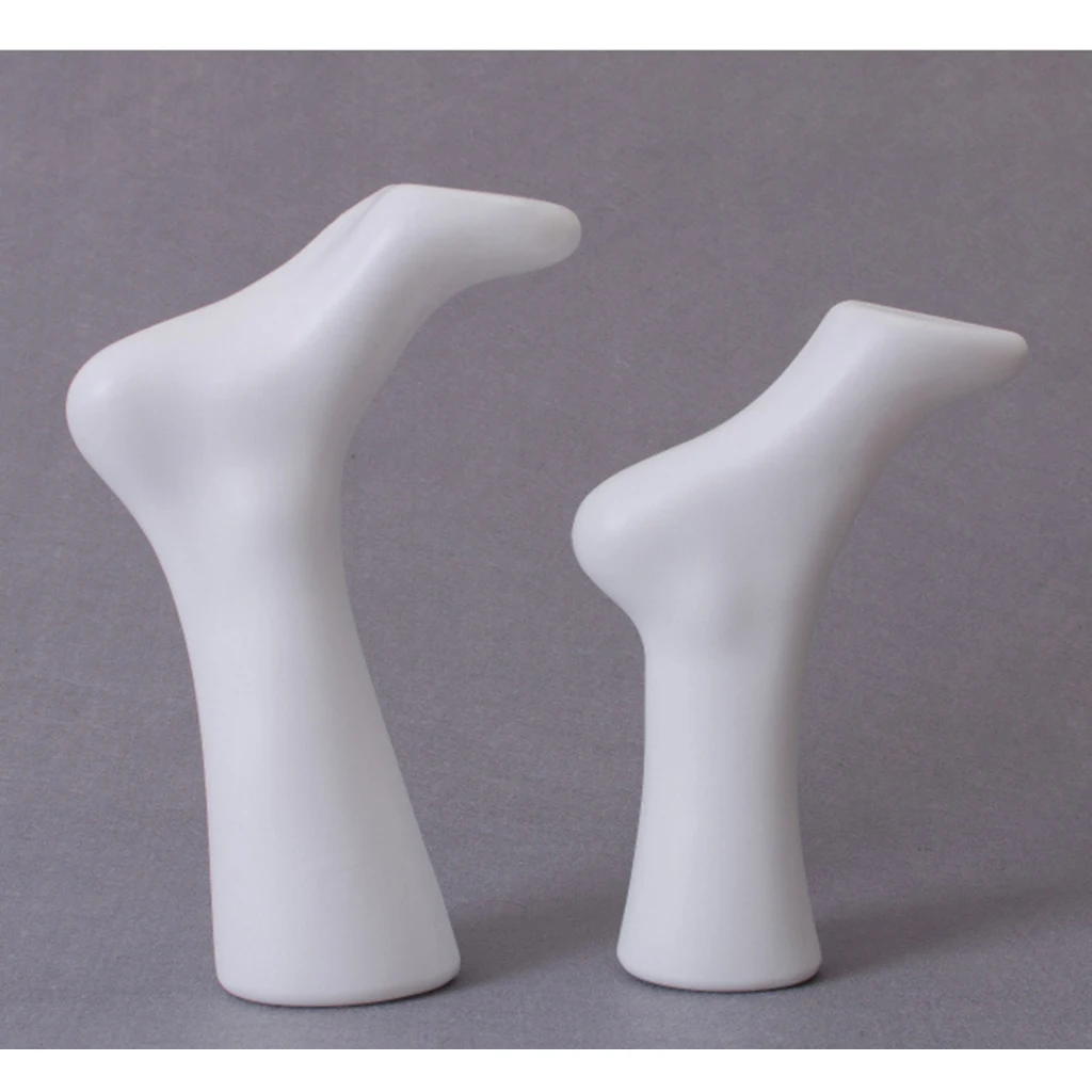 Plastic Female Adult Foot Mannequin Model For Socks Sox Display White/Clear