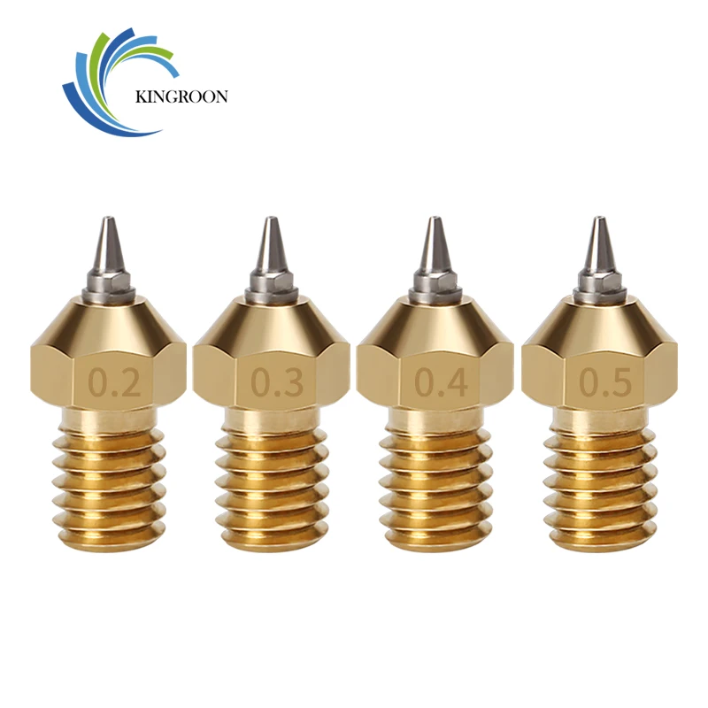 3D Printer Parts M6 V5 V6 Nozzle for E3D 0.2/0.3/0.4/0.5mm Removable Stainless Steel Tips For E3D V6 Hotend Nozzle 1.75mm