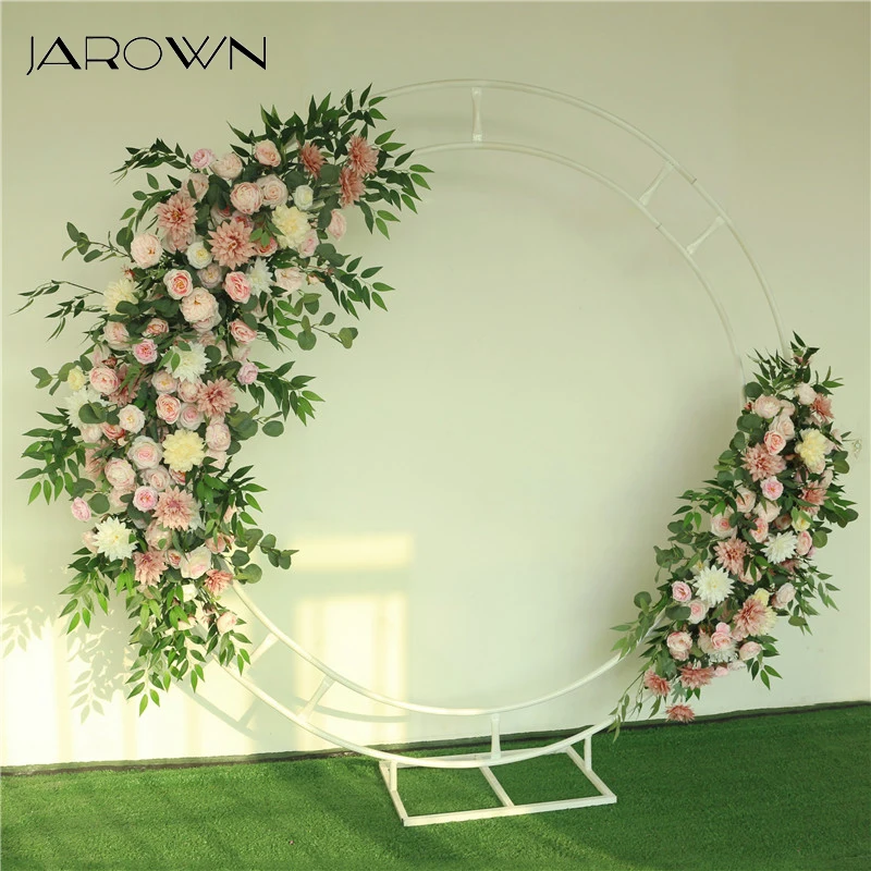 JAROWN Flower Arrangement Wedding Flower Row Autumn Pink Artificial Silk Fake Flower Party Background Arch Decorative Customize