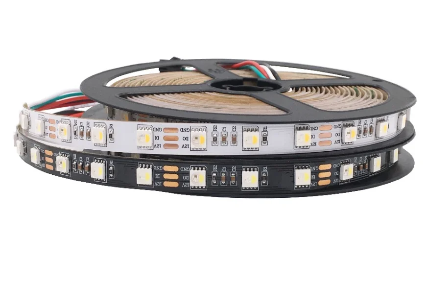 IP20/67 SK6812 12V RGBW LED Strip Light(Similar WS2812B) 60LEDs Individual Addressable RGBWW Led Pixel Strip Lights