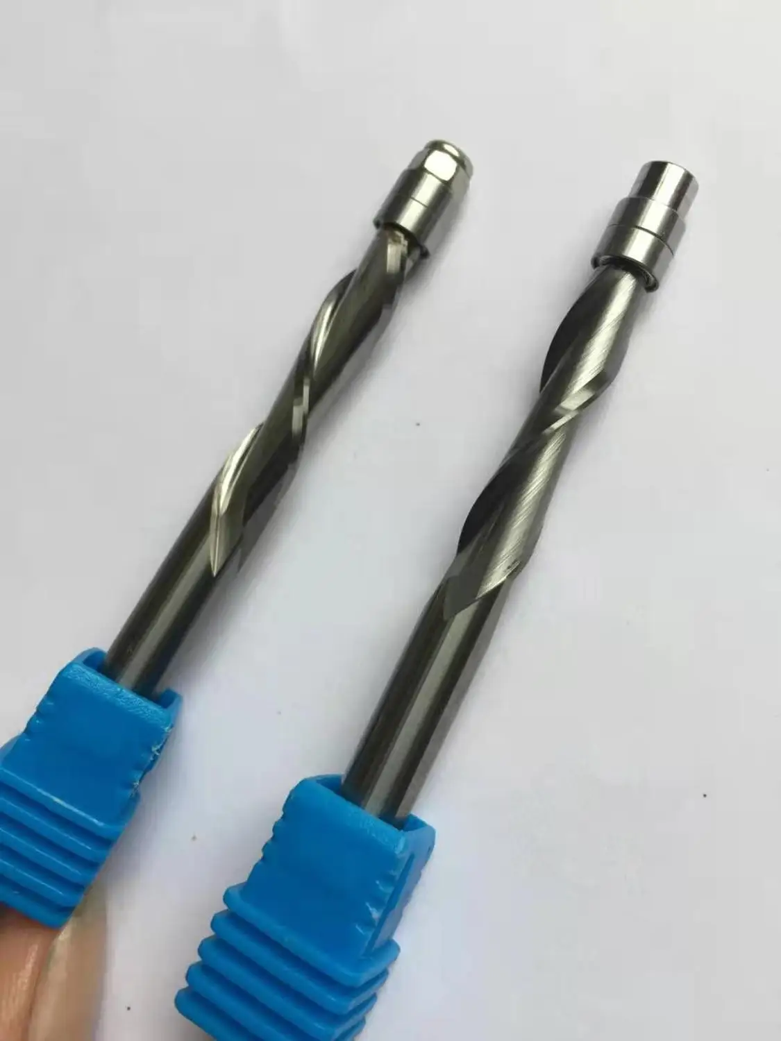 Chắc Chắn Carbide 2 Sáo Xả Viền Router Bit Mang Hướng Dẫn-Xoắn Ốc Upcut/Downcut-1/4 “1/2" lắc Chân