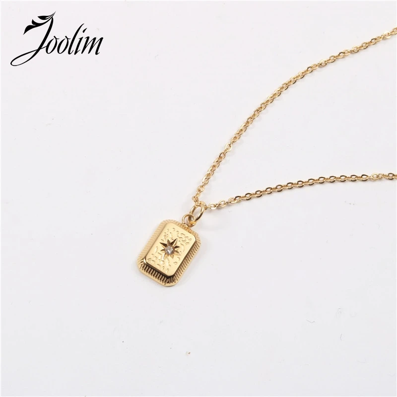 Joolim Jewelry High Quality PVD Wholesale Non Tarnish Vintage Style North Star Stainless Steel Necklace For Women