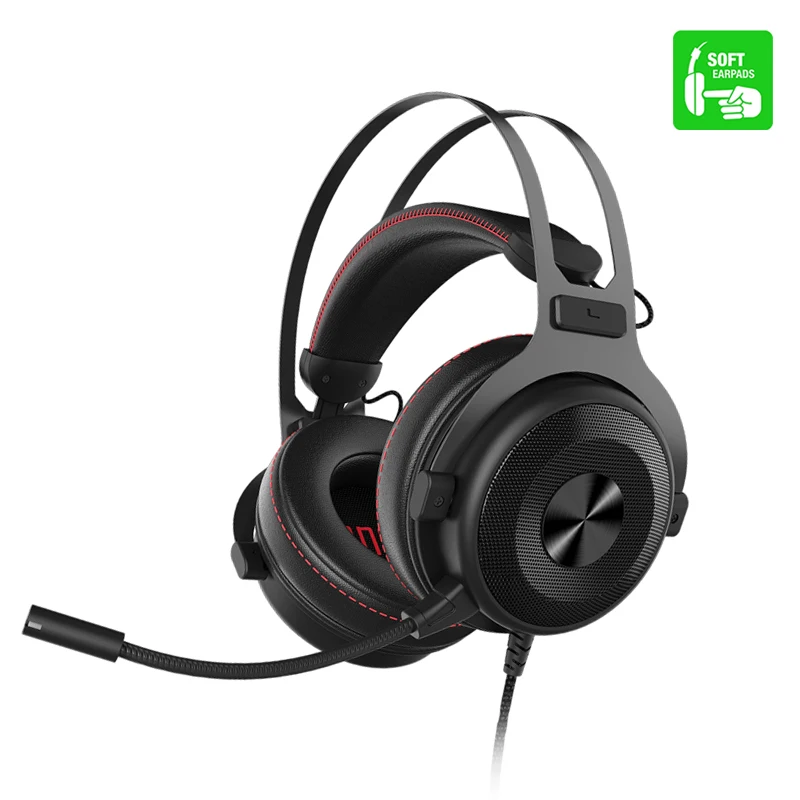 Ajazz The one Over-Ear Headphone 7.1 Surrond Sound Gaming Headset with Soft Ear Pad Multifunction In-Line Control 53mm Driver