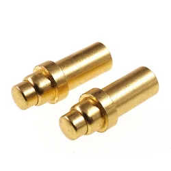 5pcs Large Current 5A Spring Loaded Contact Pogo Pin Connector 6.5 x 17.0 mm Length Through Holes PCB Single 3u Gold plating