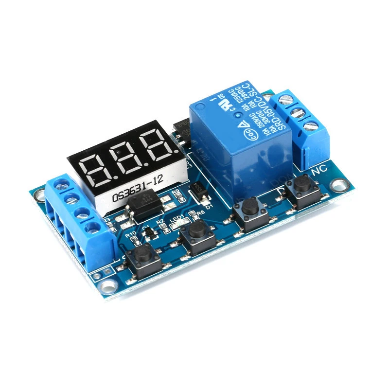 DC 5V 12V 24V LED Light Digital Time Delay Relay Trigger Cycle Timer Delay Switch Circuit Board Timing Control Module DIY