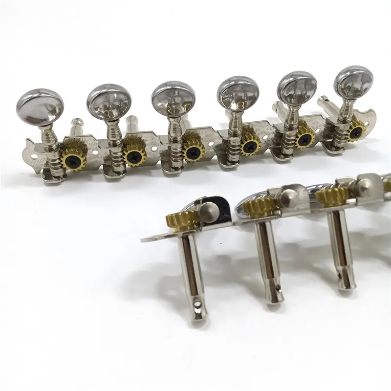 EIN Set 6R6L Chrome String Tuner Tuning Pegs Keys Mechaniken Für 12 Saiten Gitarre Zubehör Teile Mit Runde Taste – Detail 11