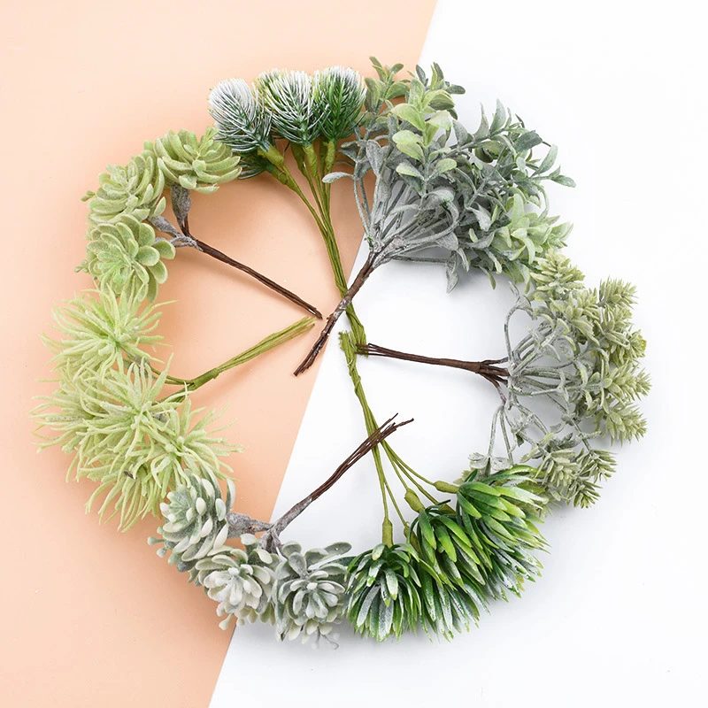 DIY Metal/Rattan Wreath Artificial Flowers Grass Leaf Garland For Wedding Party Fake Plants Christmas Easter Birthday Decor