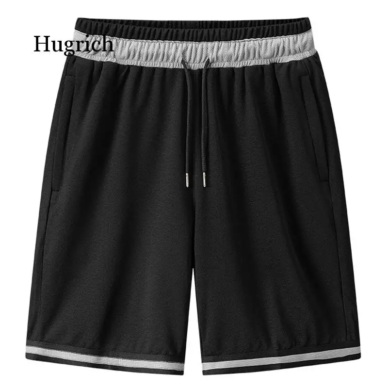 Homens verão shorts casuais cintura elástica respirável praia shorts masculino ginásio joggering esportes sweatpants curto roupas homme