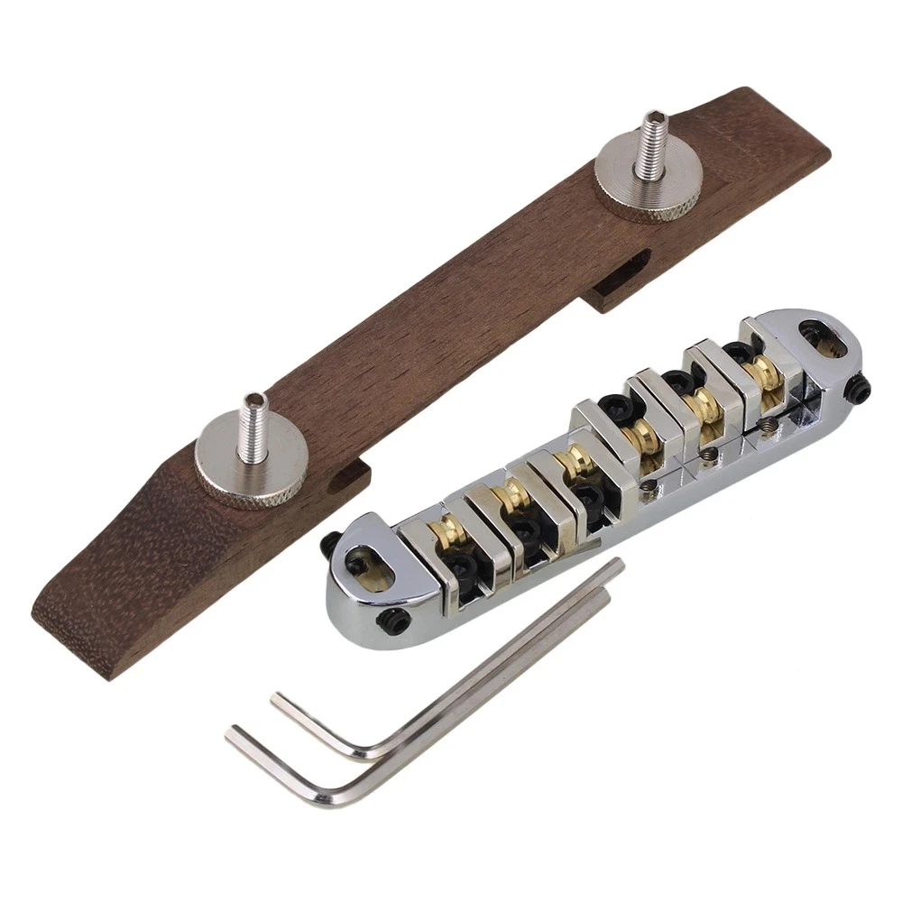 Jazz guitar ball rosewood bridge adjustable, available in black/gold/silver