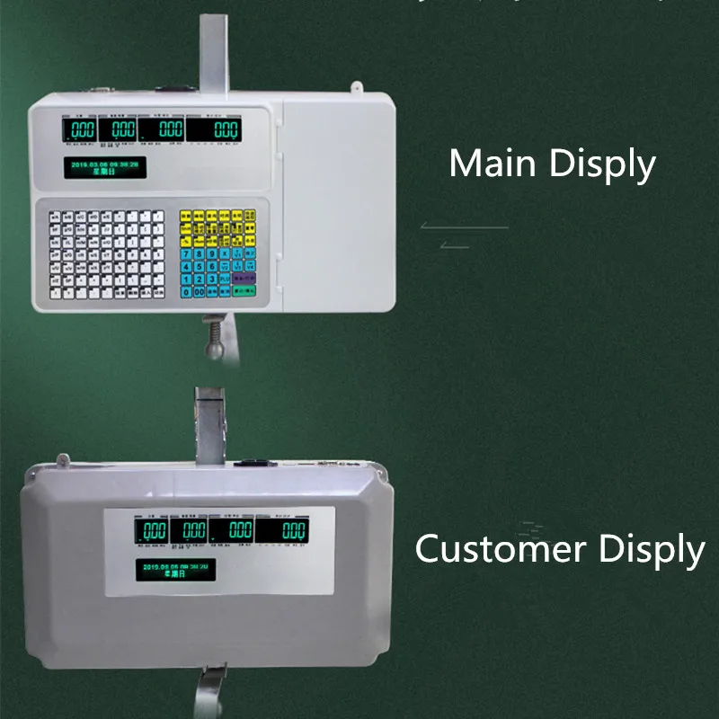 Label Printing Hanging Scale with Thermal Label Printer Commercial POS Retail Balance Scale