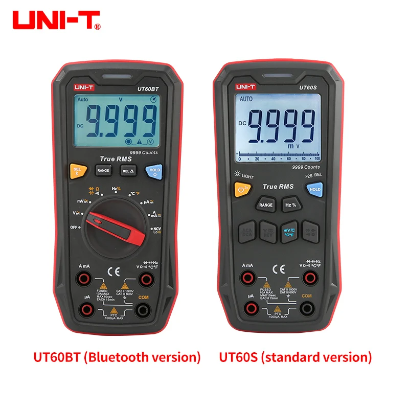 UNI-T Smart  Digital Multimeter UT60S UT60BT 1000V AC DC Voltmeter Ammeter True RMS Capacitor Temperature Tester multimeter