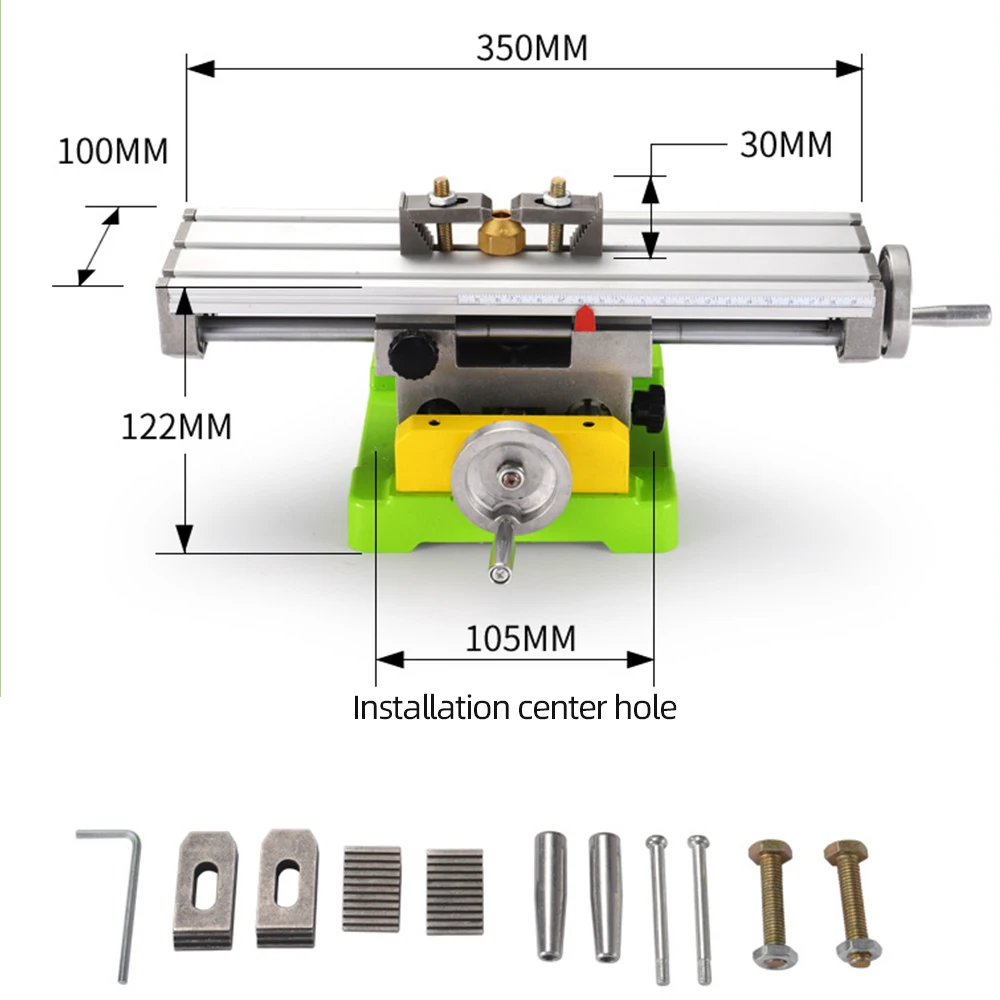 ALLSOME MINIQ BG6350 Multifunction Drill Vise Fixture Working Table Mini Precision Milling Machine Worktable HT2747