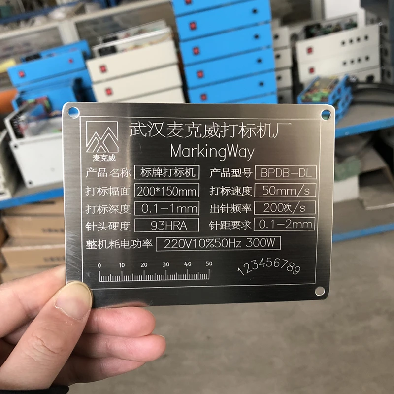 Impressora de metal portátil de aço inoxidável, roteador cnc 3020, máquina elétrica de marcação e gravação para placa de identificação, código