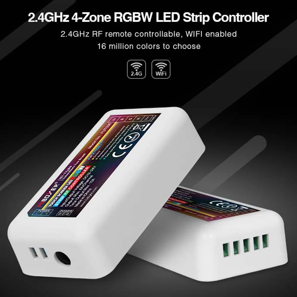 Milight RGBW LED Controller 4-Zone FUT096 RGBW Remote MiBoxer 2.4G WIFI WL-BOX1 For 2835 5050 RGBW LED Strip Light DC12-24V