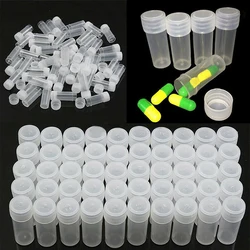 20Pcs 5g Small Barrel Vials Medicine Pill Liquid Powder Capsule Storage Container Packing Bottles 5ml Plastic Bottle Sample Jar