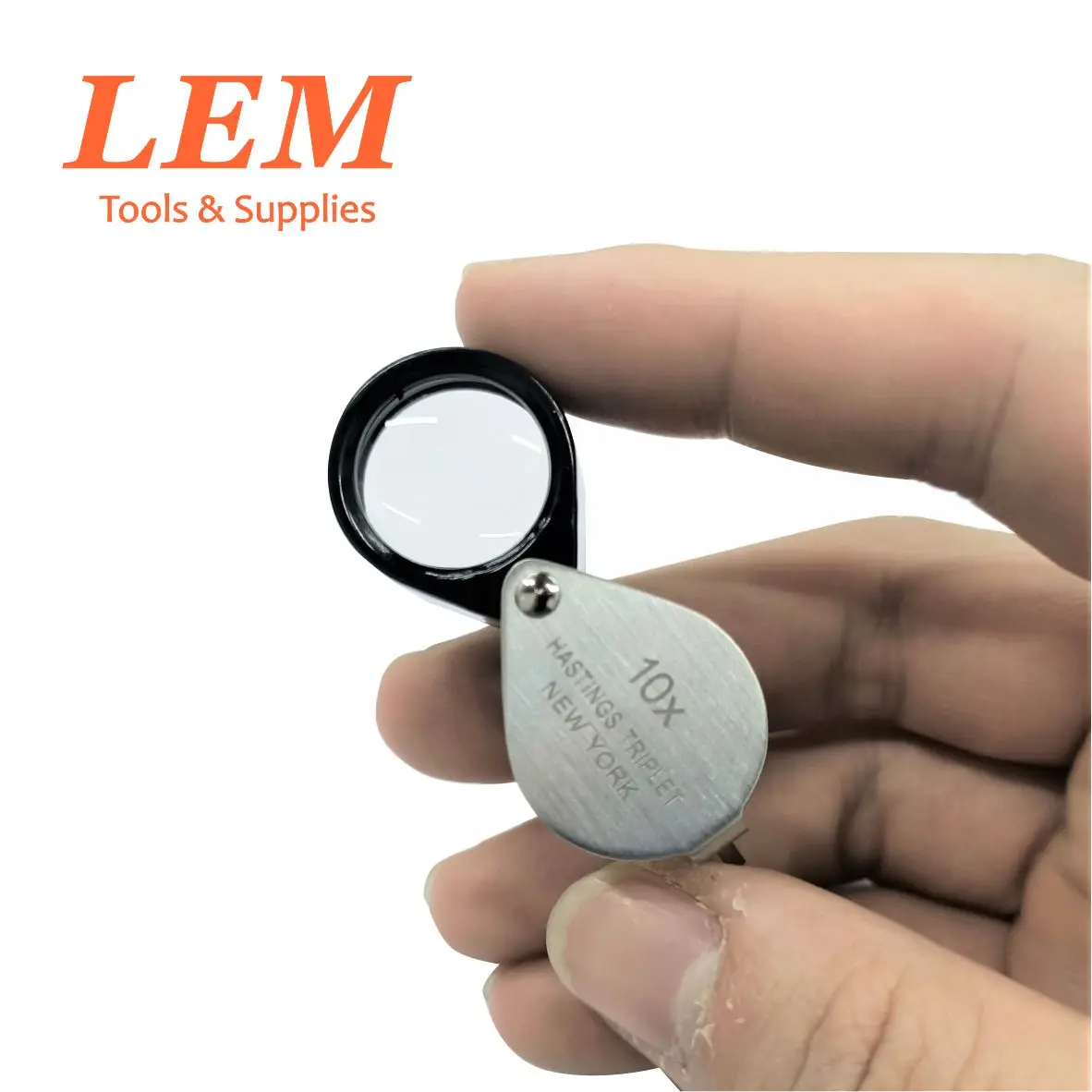 New York Portable 10X 16mm Diamond Loupe High Quality Mini Gemstone Triple Jewelry Hasting Magnifier Identification Tools