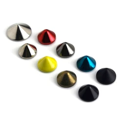 10pcs More Color Metal Bullet Cone Spike Punk Screwback Studs Bag Clothes Leather Craft Phone Case DIY Decor Accessories