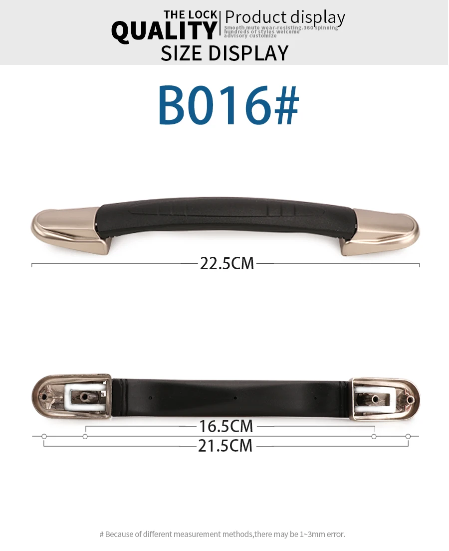 SUZAOZHE Suitcase Luggage Replacement Handle Travel Suitcase Handle Strap Factory Replacement Zinc Alloy Grip Carry Grip