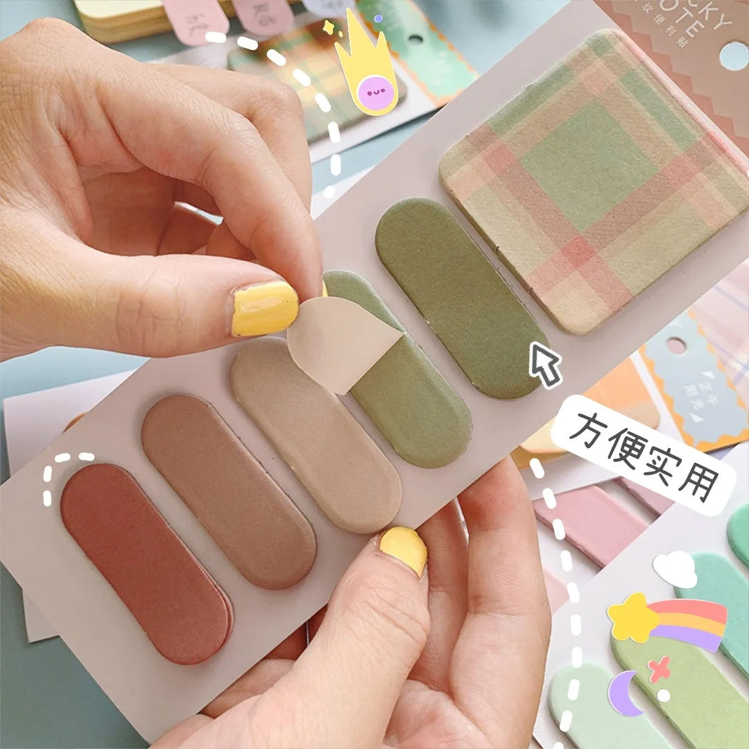 Multifunctional Checkered Memo Note Ins Girl Student N Times Paste Fresh Index Paste Hand Account Material Paper