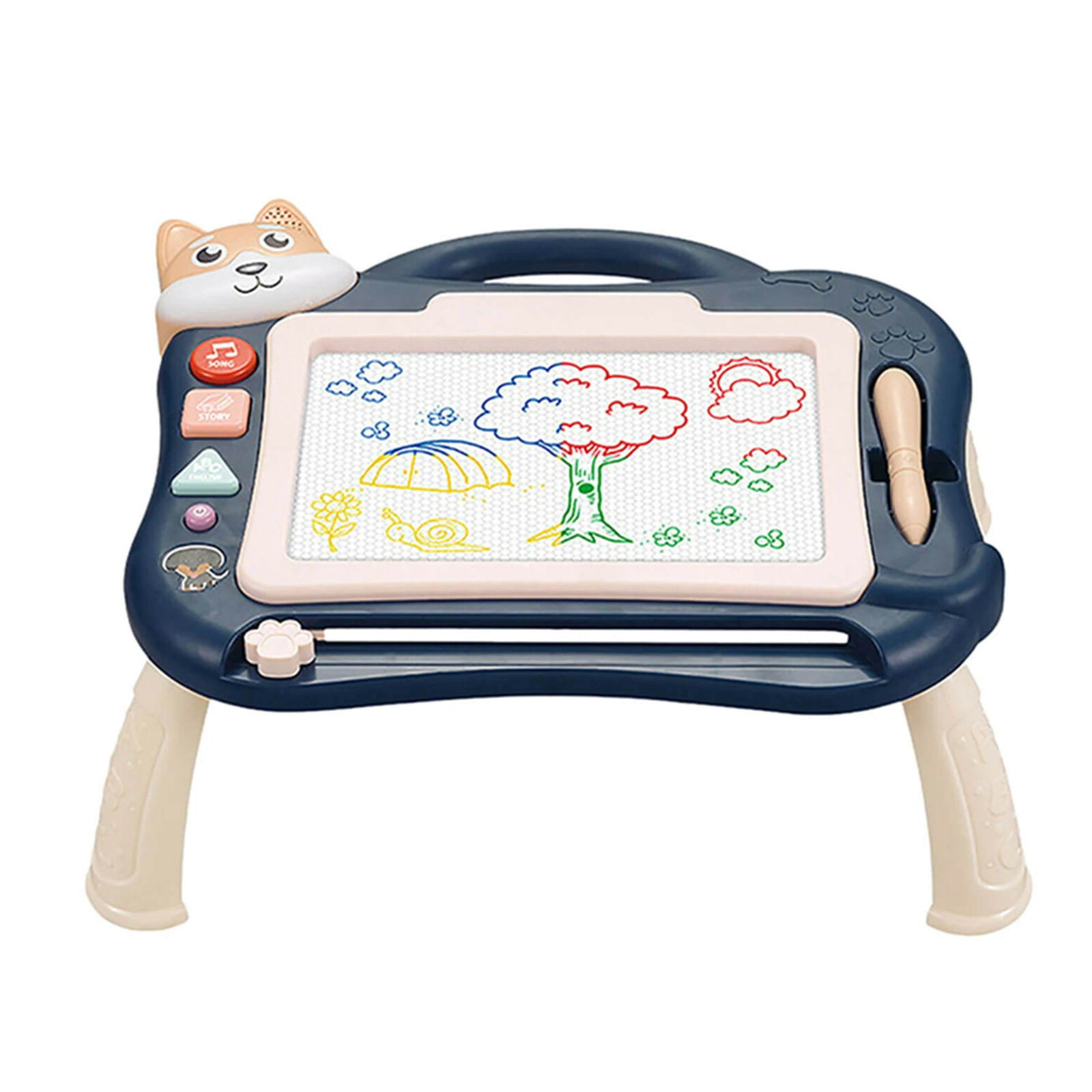 

Durable Fun Easels Kids Magnetic Drawing Board With Holder and Music Graffiti Painting Board Toys EM88