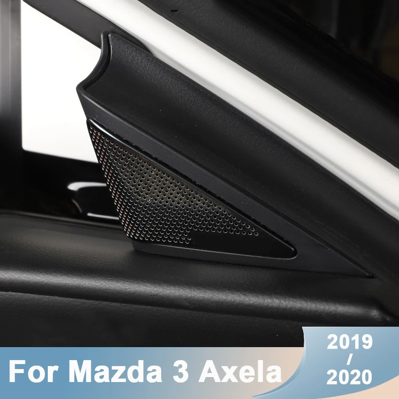 For Mazda 3 Axela 2019 2020 Interior A Pillar Window Post Speaker Triangle Cover Trim Garnish Bezel Moulding accessories