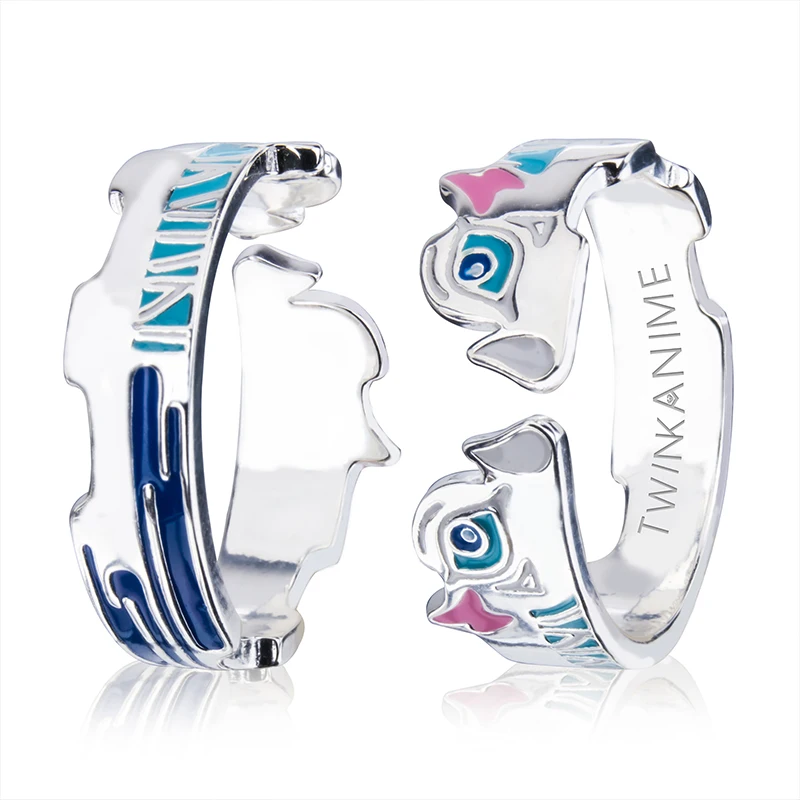 

TWINKANIME S925 Sterling Silver Demon Anime Slayer Ring Adjustable About 7-9# For Men Women Holiday&Birthday Gifts