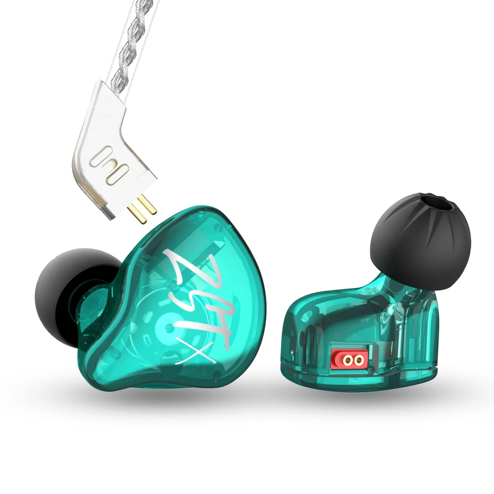 KZ ZST X 1BA + 1DD Hibrit Kulaklık, 3.5 MM, Siyah, Spor