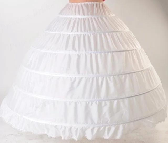 ANGELSBRIDEP Neue 6 Hoops Petticoats Treiben für Ballkleid Brautkleider Unterrock Braut Zubehör Braut Krinolinen