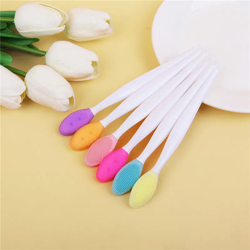 1PC Silikon Gesichts Reinigung Pinsel Weiche Handheld Nase Peeling Mitesser Entfernung Gesicht Massager Reinigen Bürsten Tiefe Reinigung