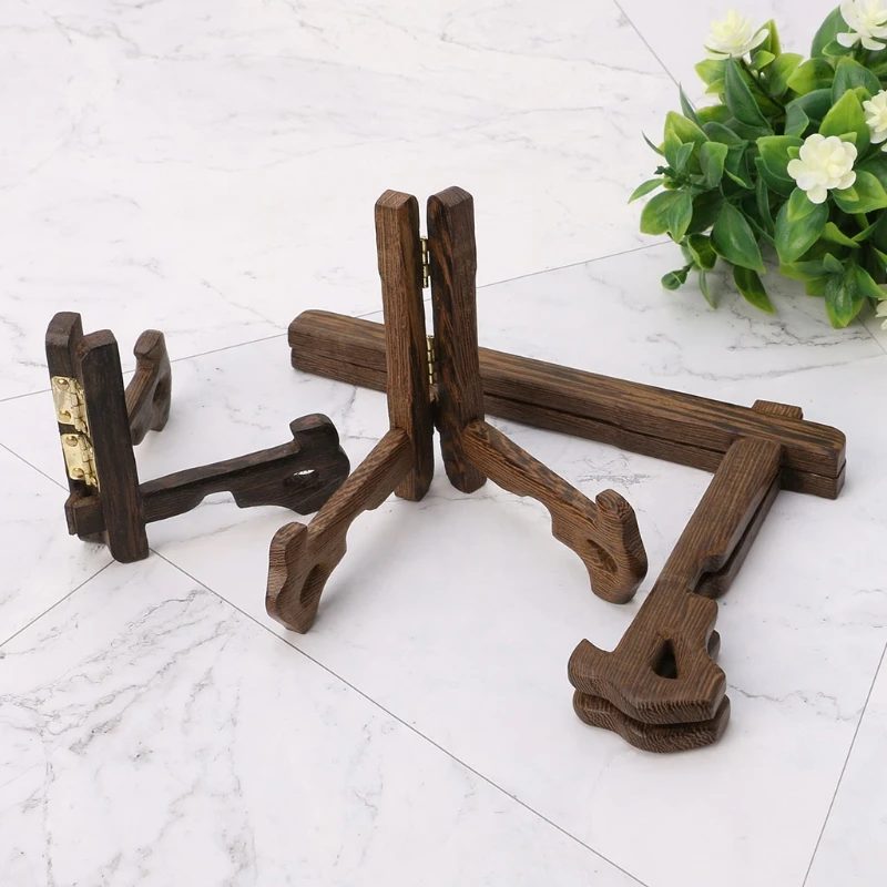 3-7 Inch Tall Wood Display Stand Holder Easels For Plates Photos Tea Tray 5 Size