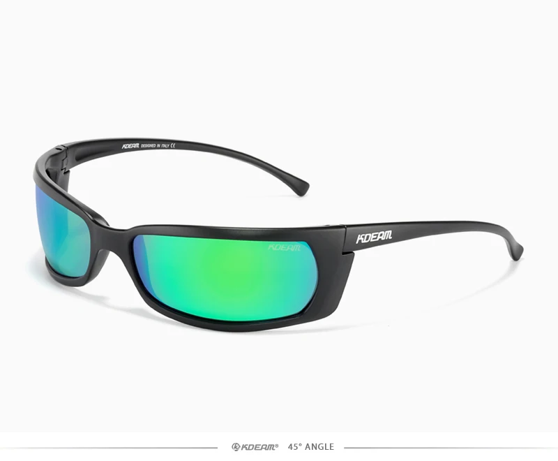 KDEAM Outdoor Sport Brille Polarisierte Sonnenbrille Männer Einzigartig Shaped Gläser Mit Harten Box Minimal Design 2021 – Detail 30